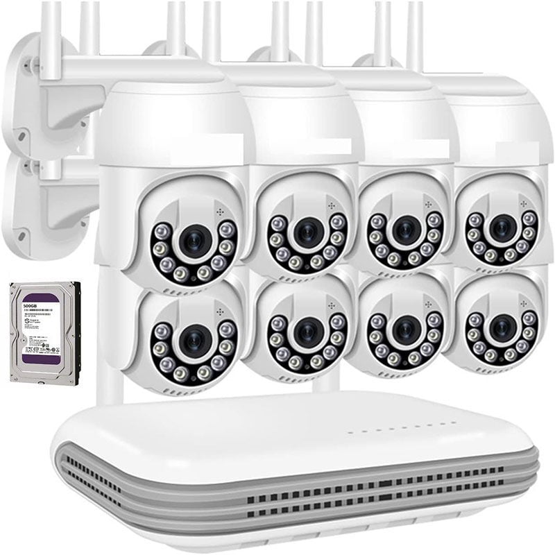 Housecurity - kit de vidéosurveillance sans fil ptz ip 4 caméras 5 mpx wifi remote 2 tb