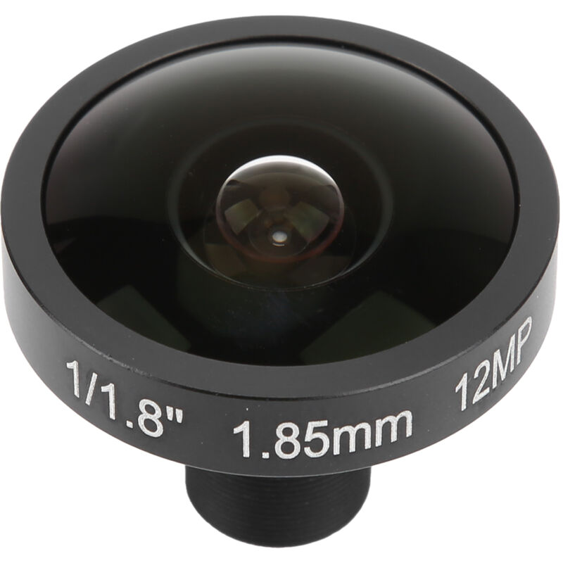 Kit de vidéosurveillance,Objectif Fisheye 1.85mm 12 millions de pixels 4K 1/1.8, accessoires de caméra à fronde panoramique, objectif grand angle
