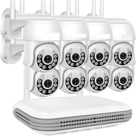 HOUSECURITY KIT DE VIDEOVIGILANCIA INALÁMBRICO NVR 8 CANALES 8 CÁMARAS 5MPX PTZ MOTORIZADO WI-FI