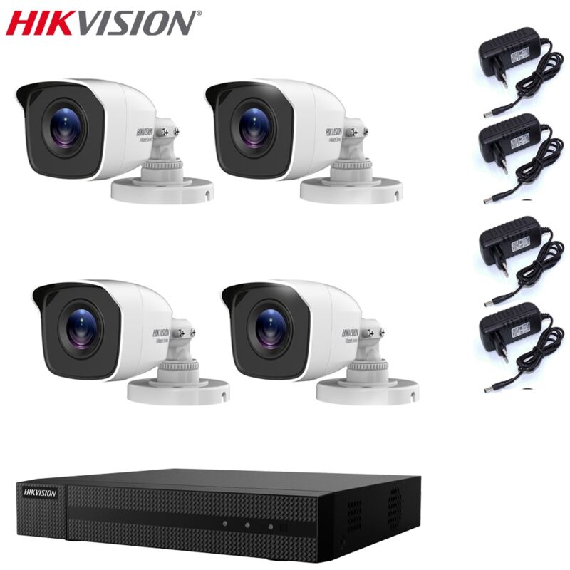 Hikvision - kit video surveillance 4 cameras 4 mpx dvr 4 canaux