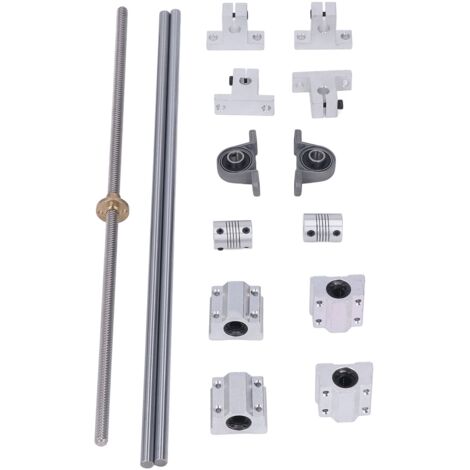 Kit de vis à billes 400mm avec glissières optiques, roulements et chariot coulissant pour guidages linéaires