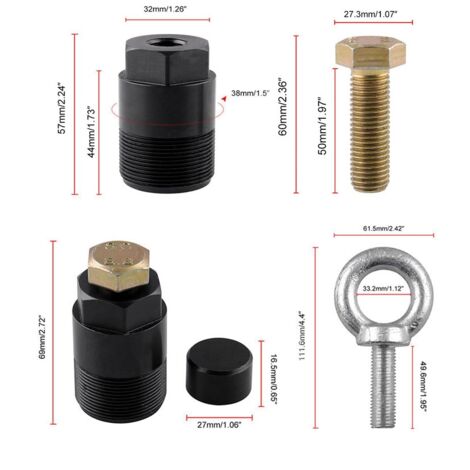 Kit de vis de bague de levage et extracteur de volant moteur pour Mercury Mariner 91-849154T1 91-90455-1