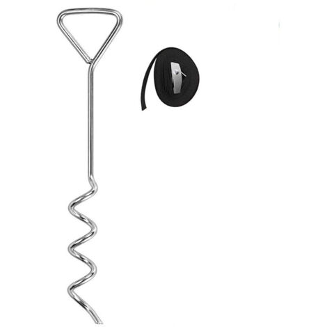 Kit de vis de fixation au sol pour l'ancrage de trampolines - vis de fixation en acier galvanisé et inoxydable pour trampolines, jardins, balançoires, campings, sangles robustes