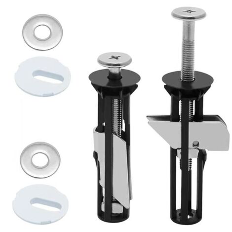 Kit de vis pour abattant de WC (2 pièces), vis de charnière, vis d'expansion M5, boulons et écrous en acier inoxydable, accessoires d'entretien pour couvercle de WC, installation facile
