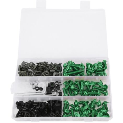 Kit de vis pour carénage de moto - 198 pièces boulons M5 M6 accessoires moto