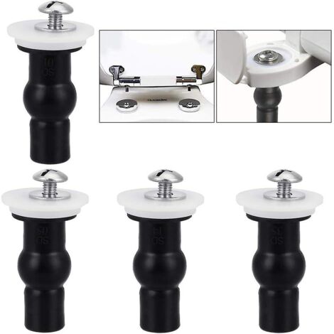 Kit de vis universel pour WC - 4 pièces - Noir