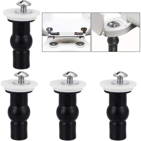 Kit de vis universel pour WC - 4 pièces - Noir
