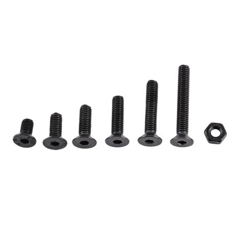 Kit de vissage M3 - 250pcs vis hexagonales et écrous noir acier allié - Kit de réparation et assemblage