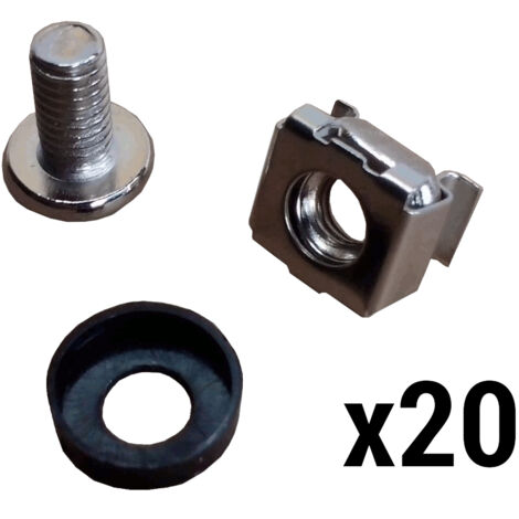 Kit de visserie, pour coffret et baie 19" (20 pièces)