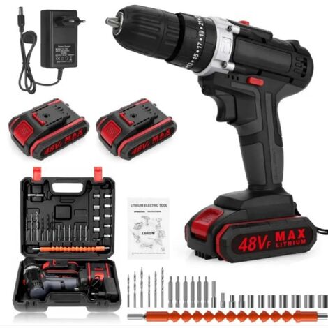 Kit de visseuse et perceuse à main, batterie lithium-ion 21 V, pour le bricolage, la réparation et la réparation