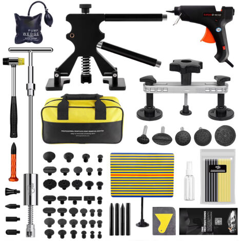 Kit débosselage voiture sans peinture, outils réparation carrosserie auto, extracteur ventouse puissant, dent puller professionnel, kit complet garage DIY efficace
