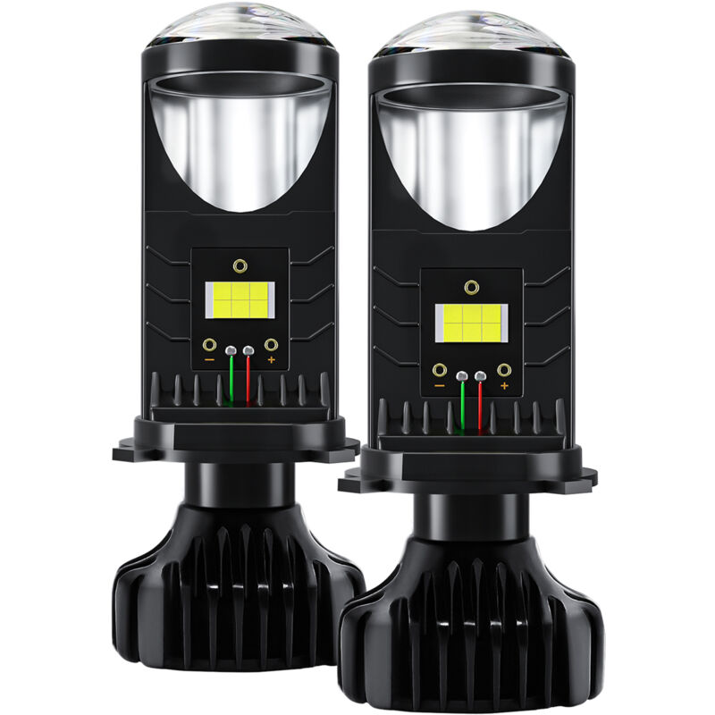 Kit d'éclairage de conversion tout-en-un pour phares à led de voiture H4 80 w 6000 k Blanc IP68 étanche, lot de 2