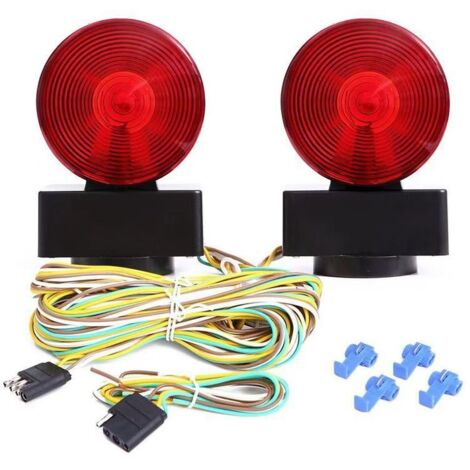 Kit d'éclairage de remorquage à ampoule magnétique de style américain, feux LED, étanche et anti-collision arrière