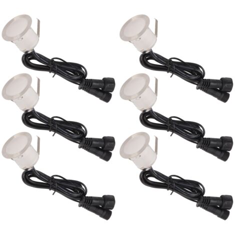 Kit d'éclairage de terrasse LED 16 pièces, 10W, lumière blanche chaude 2800 à 3200K, étanche IP67, spots de terrasse LED encastrés, 90-265V, prise britannique.