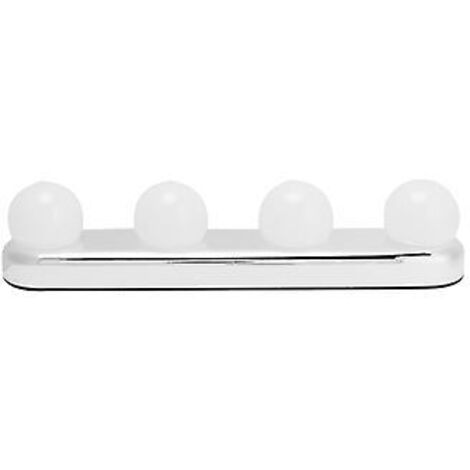 Kit d'éclairage mural à 4 LED pour coiffeuse, miroir et lampe de maquillage, idéal pour le salon et la salle de bain.