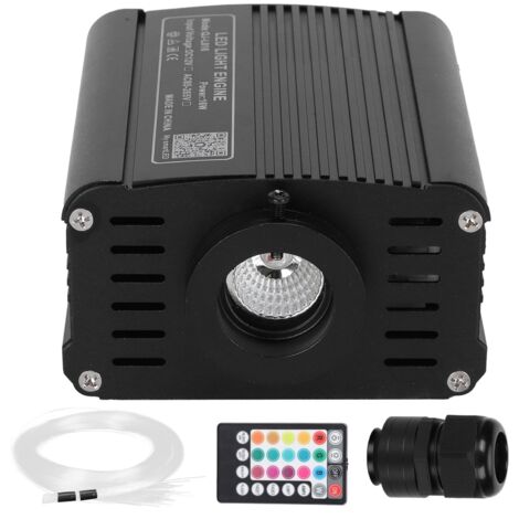 Kit d'éclairage plafond LED RGBW 16W avec contrôle APP et câble fibre optique 2m
