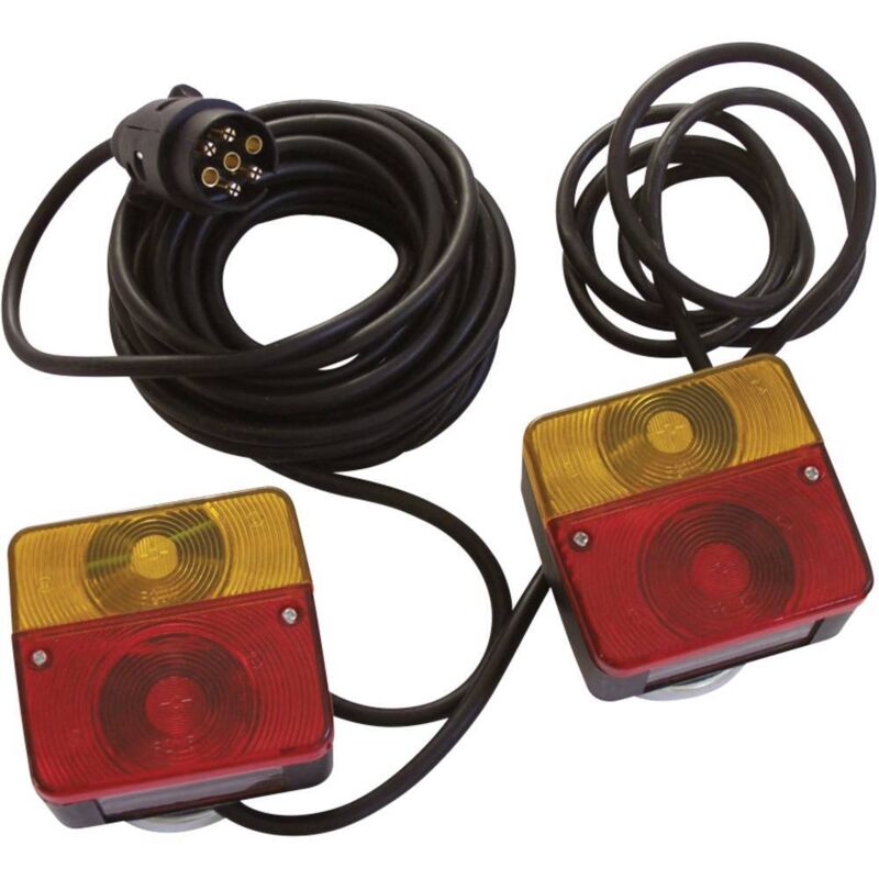 HP Autozubehör Kit d'éclairage pour remorque 7 pôles clignotant, feu stop, éclairage de marquage arrière 12 V avec port
