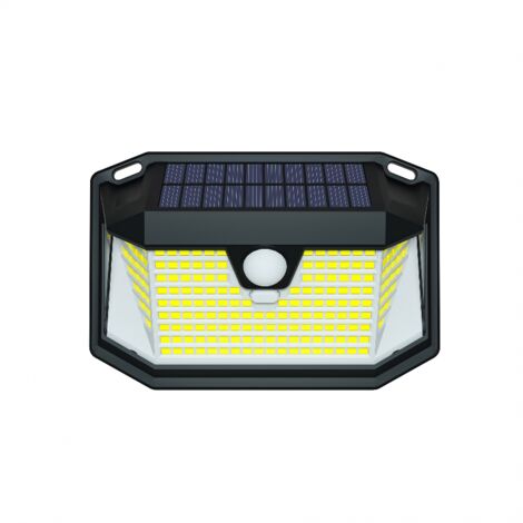 Kit d'éclairage solaire extérieur, applique murale solaire étanche avec détecteur de mouvement, éclairage de sécurité, projecteur (2 pièces)
