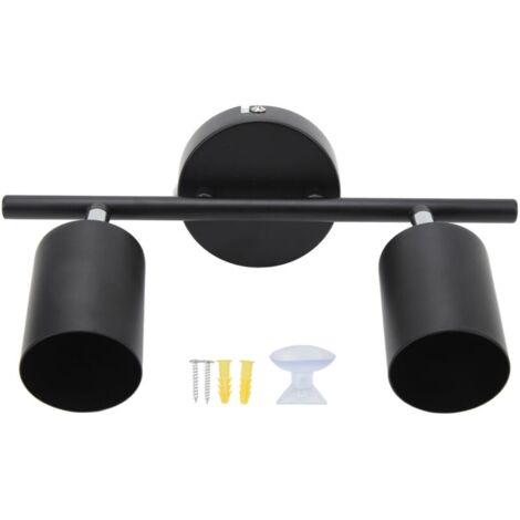 Kit d'éclairage sur rail LED, 2 têtes, 10,8 pouces, rotatif à 90 degrés, 2 lumières, Kit d'éclairage pour plafond à ampoule GU10