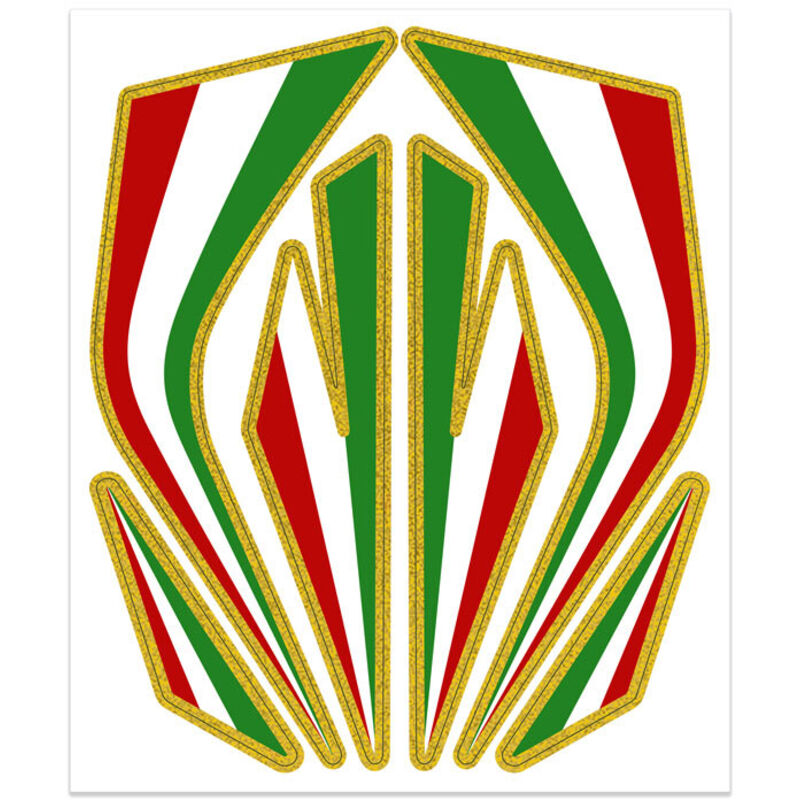 Kit Decorazioni Fregi Tricolore Italia, 16 x 13,5 cm