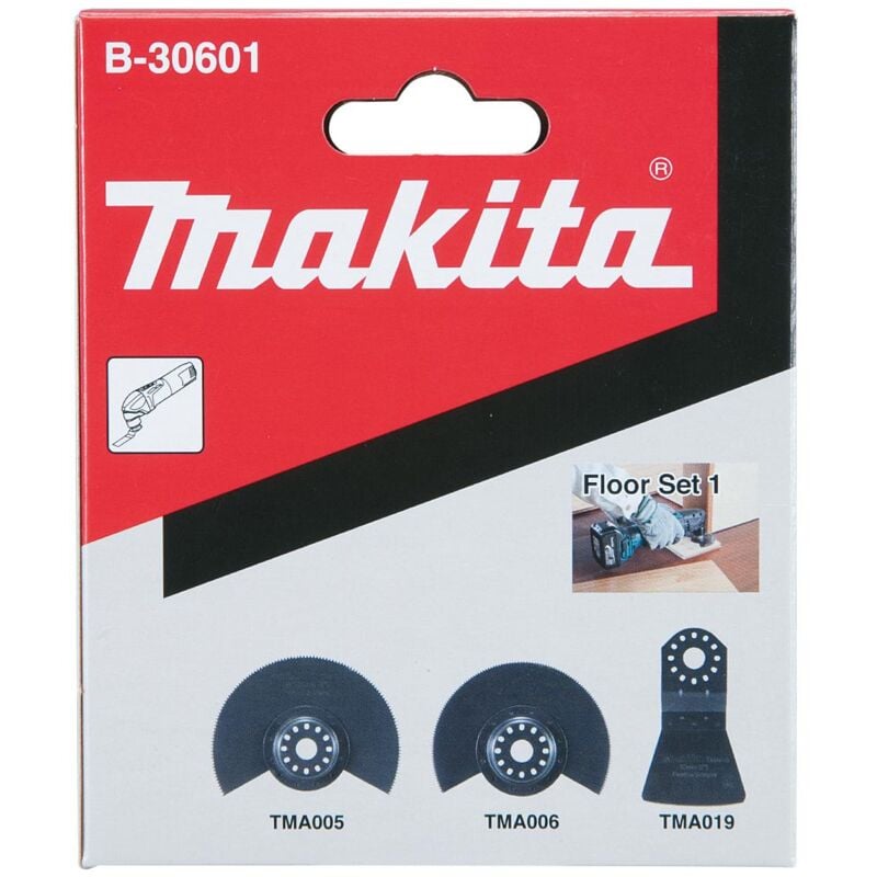 Makita - kit decoupeur ponceurs parquet 4 pcs B-30601
