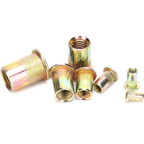 Kit d'écrous à sertir 220 pièces, assortiment de filetages M3 à M12, inserts filetés pour assemblage métallique.