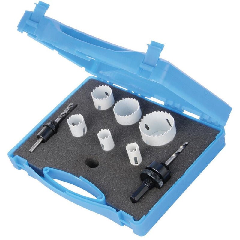 Silverline - Scies-cloches bi-métal pour électriciens, 9 pcs ø 18 - 51 mm