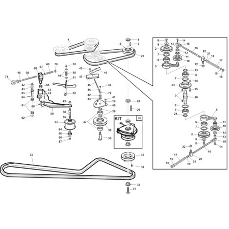 Kit d'embrayage pour tracteur modèles GTR ORIGINAL GIANNI FERRARI 95597010000