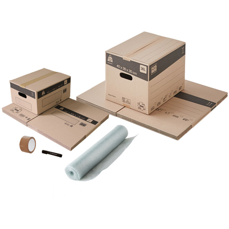 Kit déménagement livres + marqueur + 1 adhésif offert - Pack And Move