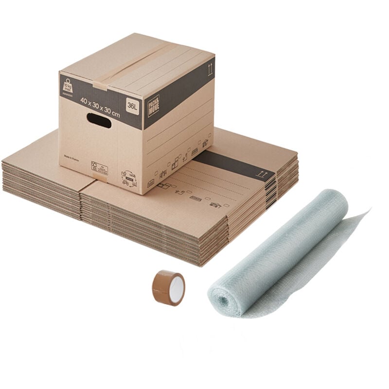 Pack And Move - Kit déménagement étudiant + 1 adhésif offert