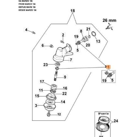 KIT D'ENGRENAGES EMAK ORIGINAL 61040132A