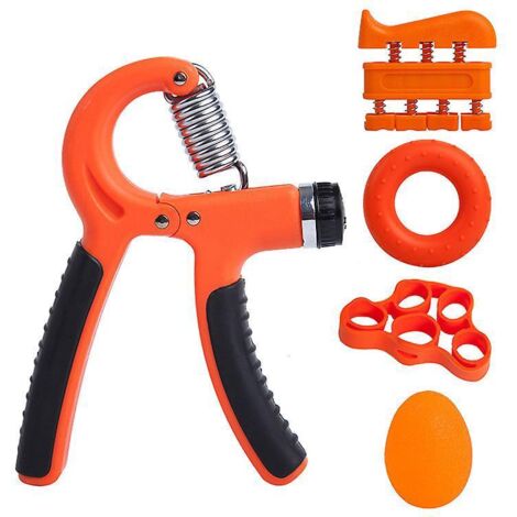 kit D'entranement Muscleurs De Main, 5 Pcs Set D'exerciseur Renforcement Des Poignes & Des Avant-bras, Pince Poigne Ajustable Exerciseur De Doigts