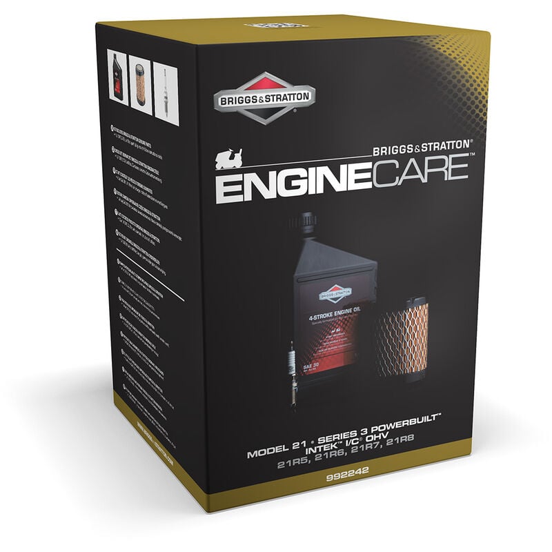 Greenstar - Kit d'entretien pour autoportées Série 3, modèle 21 briggs & stratton. Composé d'un bidon d'huile de 1,4 l SAE30, d'un filtre à air et