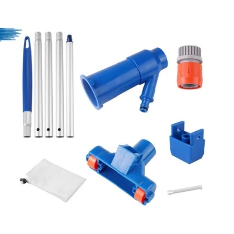 Kit d'entretien de piscine Nettoyage de piscine Outil de nettoyage de piscine à jet d'aspirateur portable Bleu