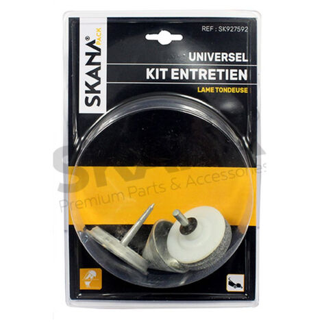 Kit D'entretien Pour Lame Comprenant: - 1 Cã´ne D'ã©quilibrage - 1 Meule D'affãtage Avec Guide Nylon S'adaptant Sur Toutes Les