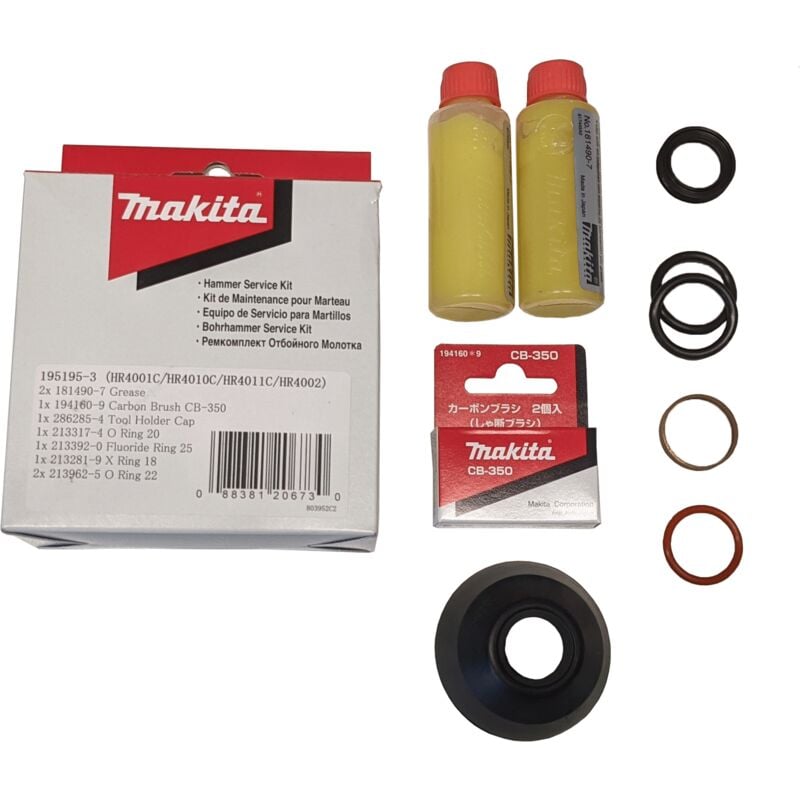 Makita - kit d'entretien pour marteau de démolition HR4001C/4010/4011/4002 Cod. 195195-3