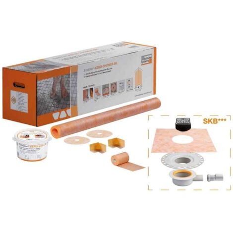 Kit d’étanchéité pour douches à l’italienne avec évacuation de sol KERDI-SHOWER-SKB SCHLUTER  120x120 cm / 150x150 cm