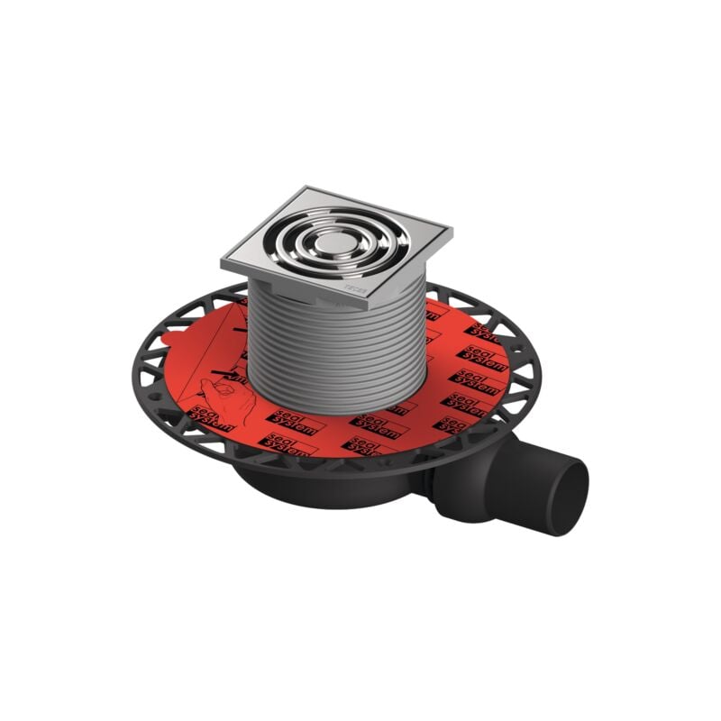 Drainpoint sortie de 110 réglé 3,601,100 100x100mm, DN50, super plat, avec universel - Tece