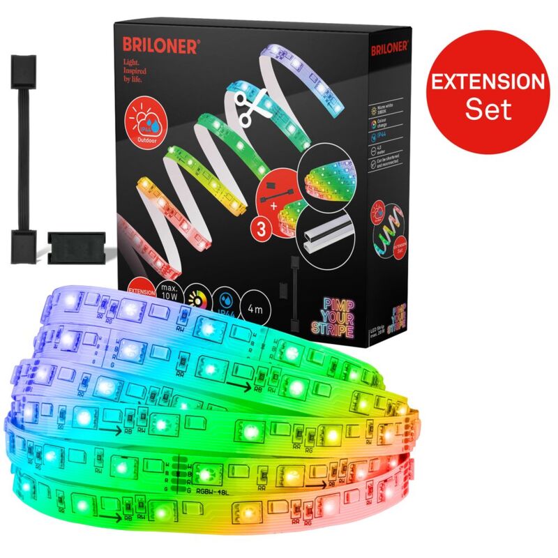 Kit d'extension Pimp Your Stripe bande led 4 m, IP44 extérieur, WiFi, rgb+w