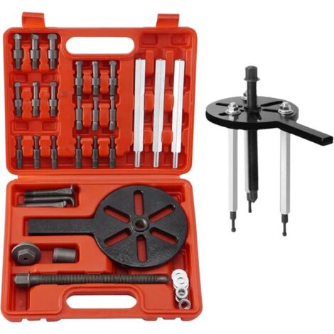Kit d'Extracteurs de Roulement 21 en 1, Outil d'Extraction de Roulement, Kit d'Outils de Roulement de Roue avec Pinces de Serrage en 6 Tailles, Extracteur 3 Mâchoires pour Roulement Intérieur