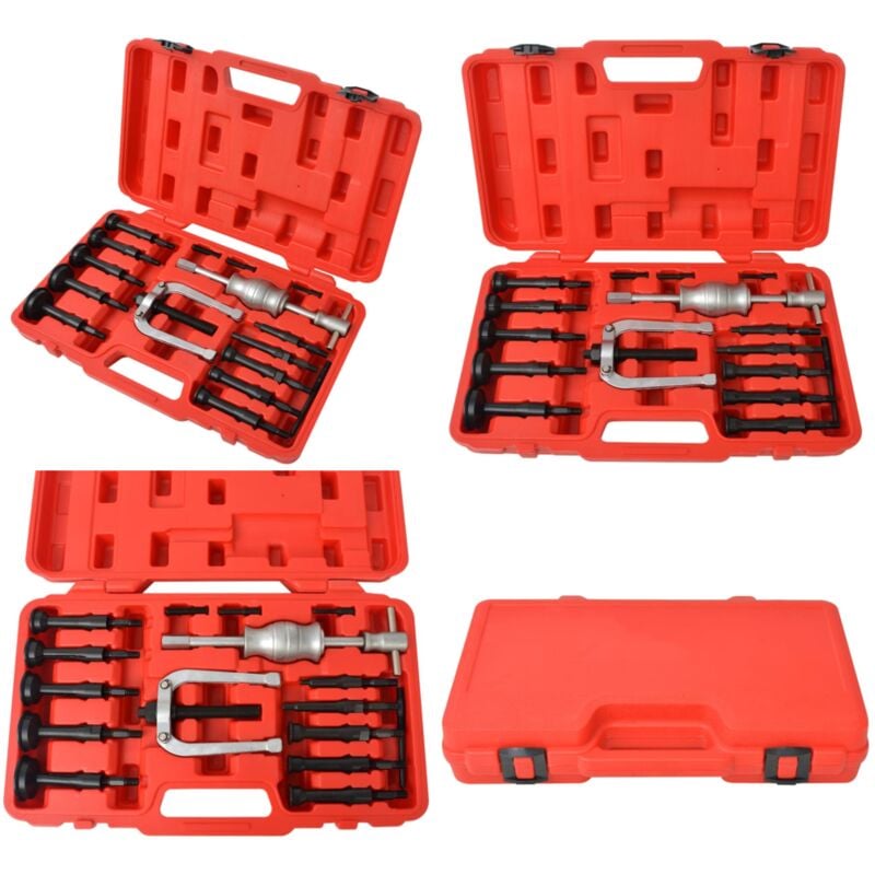 Vidaxl - Kit d'extracteurs de roulements 16 pièces - Outillage Auto - Outillage Mécanique - Arracheur De Roulement - Extracteur De Roulement - Kit