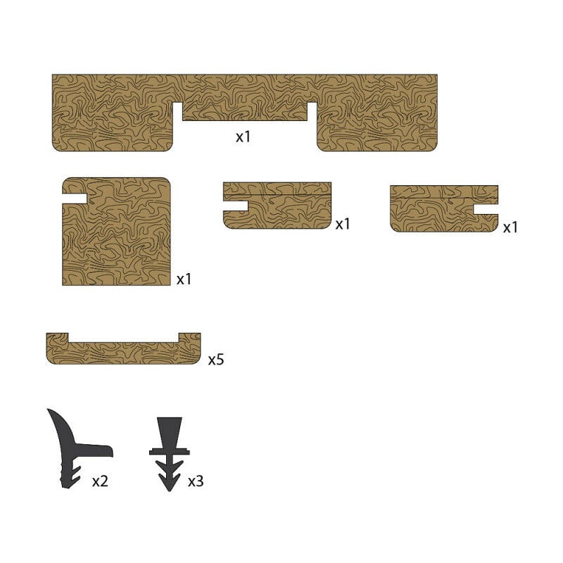 Kit d'habillage de baie en mdf recoupable pour slid'up 2300