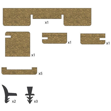 Kit d'habillage de baie en MDF recoupable pour SLID'UP 2300