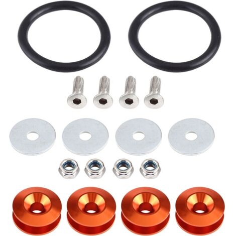 Kit d'habillage de baie moteur de rondelle de pare-chocs/boulon d'alliage d'aluminium de voiture attache à dégagement rapide