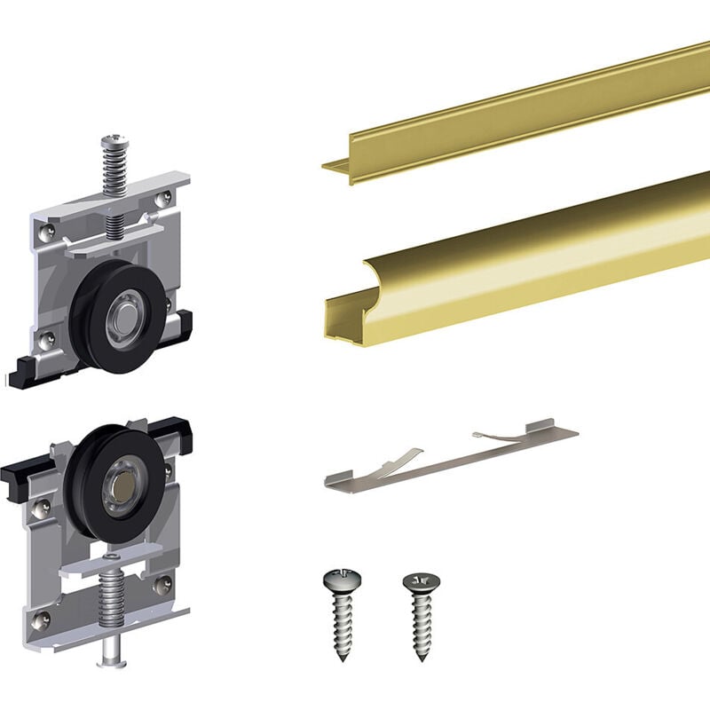 Slid'up By Mantion - Kit pour 1 porte de placard supplémentaire slid'up 220 18 mm - or