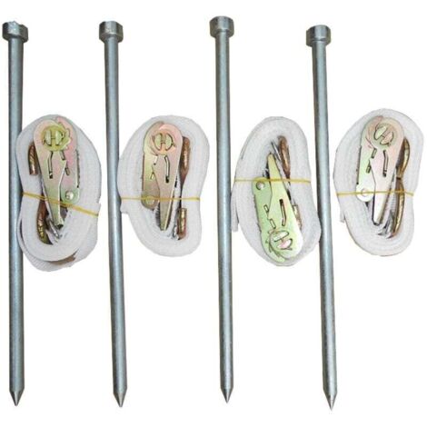 Kit d'haubanage 4 sangles + 4 piquets pour tente pliante