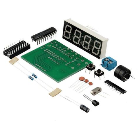Kit d'horloge électronique numérique à 4 chiffres, horloge numérique à microcontrôleur --