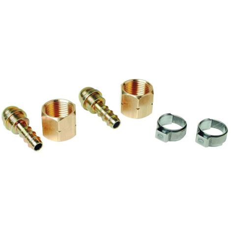 Kit di 2 nippli per tubo da 6,3 m con dado 3/8 sinistro + 2 fascette GUILBERT- 963R