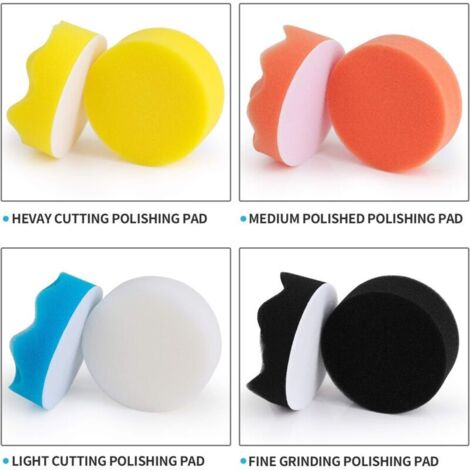 Kit di 22 pezzi di tamponi lucidanti da 80 mm, spugne lucidanti, per punte da trapano M10, tamponi lucidanti in lana per lucidatura auto, levigatura e ceratura.