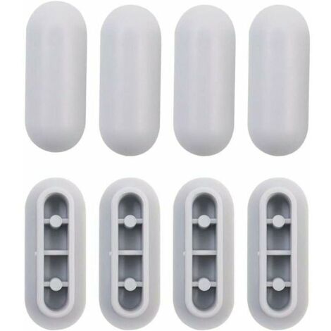 Kit di 4 ammortizzatori universali per sedile WC, ammortizzatori universali per sedile WC, paraurti di ricambio in plastica per WC, di DEBUNS